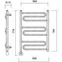 Полотенцесушитель электрический Domoterm Офелия П9 50x70, хром, L