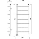 Полотенцесушитель электрический Domoterm Орфей П7 40x70, хром, L