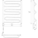 Полотенцесушитель электрический EWRIKA Медея W 70х50 L, белый
