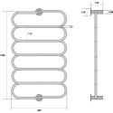 Полотенцесушитель электрический Energy G Aura 120x60