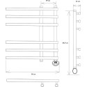 Полотенцесушитель электрический Двин L primo electro 60/15/55 1"-3/4"-1/2" хром