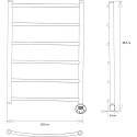 Полотенцесушитель электрический Двин R electro 80/50 1"-1/2" белый матовый