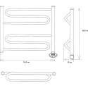Полотенцесушитель электрический Двин W electro 60/50 1"-1/2" хром