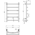 Полотенцесушитель электрический Тругор Пэк 5 80x40, с полкой