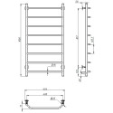 Полотенцесушитель электрический Тругор Пэк 6 100x40, с выключателем