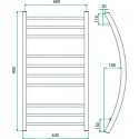 Полотенцесушитель водяной Grota Primo 63x90