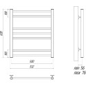 Полотенцесушитель водяной Lemark Ursus П7 50x60, хром