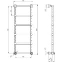 Полотенцесушитель водяной Migliore Edera ML.EDR-HY.210.CR 126x48.5 см, хром