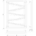 Полотенцесушитель водяной Secado Мирано 80x50, черный матовый