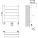 Полотенцесушитель водяной Terminus Анкона П6 500x591 с полкой