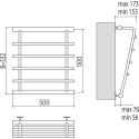 Полотенцесушитель водяной Terminus Каскад П4 500x500 с боковым подключением 500