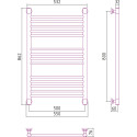 Полотенцесушитель водяной Сунержа Богема+ 80x50, прямая