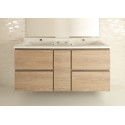 Раковина Jacob Delafon Soprano EXJ122 140 см, со смесителем