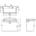 Раковина Jacob Delafon Terrace EXC9112 100 см с подсветкой