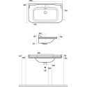 Раковина Kerasan Waldorf 4144 с 1 отверстием