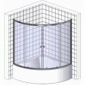 Шторка на ванну Bas Алегра 4 ств., стекло