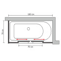 Шторка на ванну GuteWetter Slide Part GV-865 правая 160x70 см стекло бесцветное, профиль хром