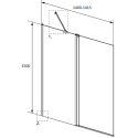 Шторка на ванну Radaway Nes Black PND II 140 L