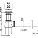 Сифон для раковины AlcaPlast A437