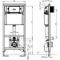 Система инсталляции для унитазов Gustavsberg EASYmont 92211468 3 в 1 с кнопкой смыва, белый