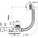 Слив-перелив AlcaPlast A507CKM