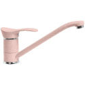 Смеситель AquaGranitEx C-1040 для кухонной мойки, розовый