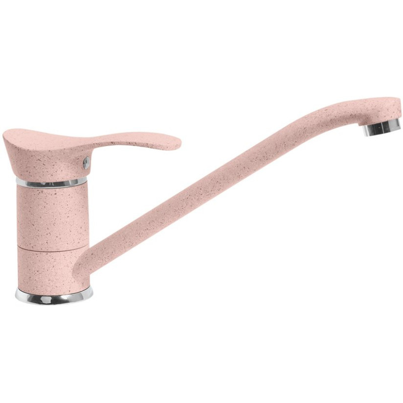Смеситель AquaGranitEx C-1040 для кухонной мойки, розовый
