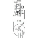 Смеситель Aquanet Classic ARF5042-K(T) С ВНУТРЕННЕЙ ЧАСТЬЮ, для душа