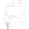 Смеситель Aquanet Conte SD91385 для кухонной мойки