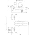 Смеситель Aquanet Magic AF410-20C для ванны с душем