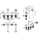 Смеситель Boheme Provanse 394 на борт ванны