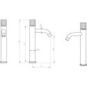 Смеситель Boheme Stick 122-CRCR.2 для раковины, chrome touch chrome