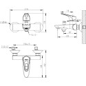 Смеситель Bravat Drop-D F648162C-01 для ванны с душем
