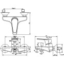 Смеситель Bravat Line F65299C-1 для ванны с душем