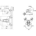 Смеситель Bravat Loop F6124182BM-01-RUS для ванны с душем, черный