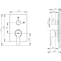 Смеситель Bravat Prolate P69219CP-2-ENG для душа