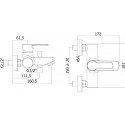 Смеситель Cezares Fuoco VM-01 для ванны с душем