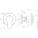 Смеситель Elghansa Roundline 34R1183 С ВНУТРЕННЕЙ ЧАСТЬЮ, для душа