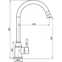 Смеситель Elghansa Stainless steel 56C4131-Steel для кухонной мойки