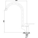 Смеситель GPD Atros MTE65-KG для кухонной мойки, кремовый