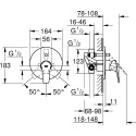 Смеситель Grohe BauFlow 29113000 С ВНУТРЕННЕЙ ЧАСТЬЮ для ванны с душем, хром