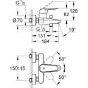 Смеситель Grohe Eurodisc Cosmopolitan 33390002 для ванны с душем