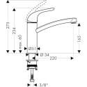 Смеситель Hansgrohe Focus E 31780000 для кухонной мойки