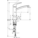 Смеситель Hansgrohe Focus M41 31803000 для кухонной мойки, хром