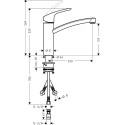 Смеситель Hansgrohe Focus M41 31804000 для кухонной мойки, хром