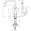 Смеситель Hansgrohe Focus M41 31822000 для кухонной мойки, хром