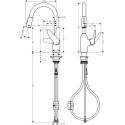 Смеситель Hansgrohe Focus M42 71801000 для кухонной мойки, хром