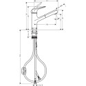 Смеситель Hansgrohe Focus M42 71814000 для кухонной мойки, хром
