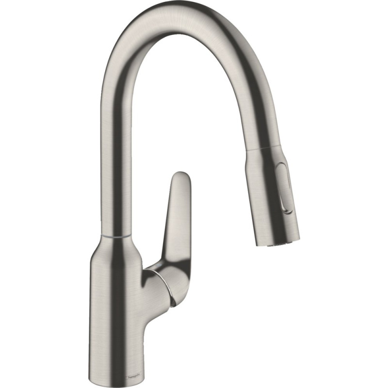 Смеситель Hansgrohe Focus M42 71821800 для кухонной мойки, сталь