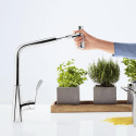 Смеситель Hansgrohe Metris Select M71 73807000 для кухонной мойки, хром